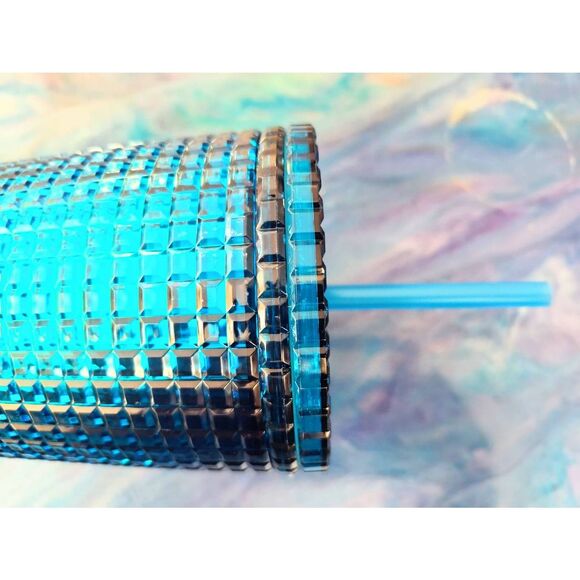 Double Wall Studded Blue 24.5oz /725 ML Beverage Tumbler New - Picture 6 of 14